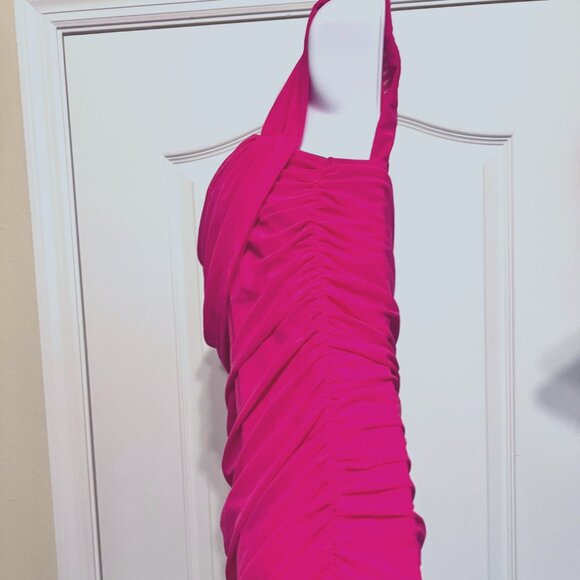 PrettyGarden Fashion/Casual-Pink (Rose Red) Off Shoulder-Rushed Fitted Mini-Smal - Picture 7 of 16